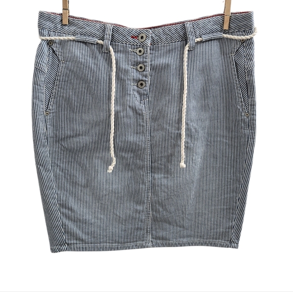 Sandwich Dresses & Skirts - Sandwich Denim Pinstripe Mini Jean Skirt Size L Waist 32
